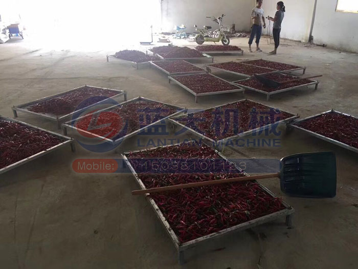 大型食品烘干機試機現場